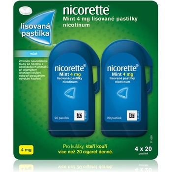 Nicorette Mint 4 mg 4 x 20 pastilek