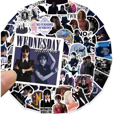 Set 70 samolepek Wednesday