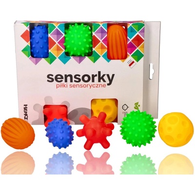 Hencz Toys Edukačné farebné loptičky ježkovia 5ks