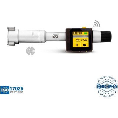 Microtech Electronic Дигитален триточков микрометър Microtech SUB-MICRON COMPUTERIZED Wireless+USB, 133700310 - 2.5-3 mm, 0.0001 mm, 12.5 mm, ±3 μm (133700310)