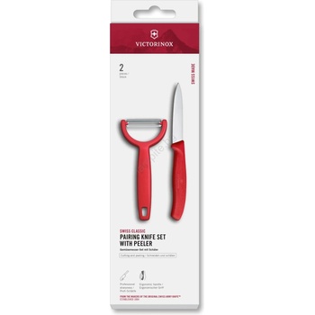 Victorinox - Комплект кухненски нож и белачка SWISS CLASSIC, тюркоаз (GG786)