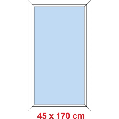 Soft Plastové okno 45x170 cm, FIX neotevíravé, Antracit struktura/bílá