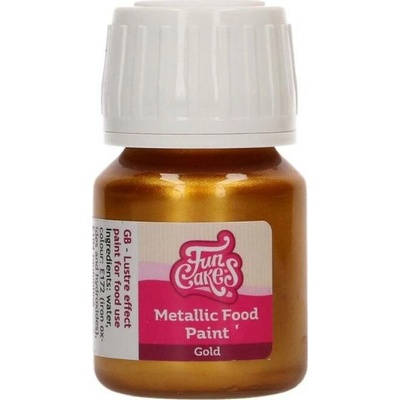 FunCakes Metalická tekutá farba Zlatá Gold 30 ml