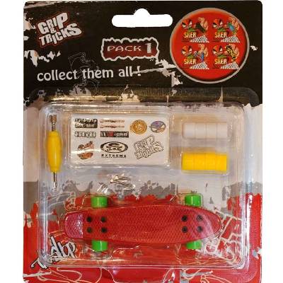 Играчка за пръсти Grip&Trick - Penny Board, червена (GT-F-CB-RED)