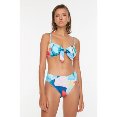 Bikini set Trendyol modrá biela svetlomodrá