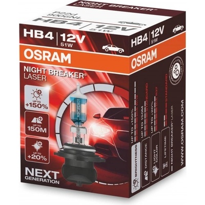 Osram Night Breaker Laser GEN2 9006NL HB4 P22d 12V 51W 1 ks