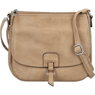 Trendy dámská koženková crossbody kabelka Samira khaki