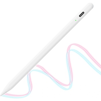 Techsuit Stylus Pero AC10-CP pre iPad – Bluetooth, Type-C, Palm Rejection, Snímanie Naklonenia, 130mAh, 5V, 0.2A – Biela
