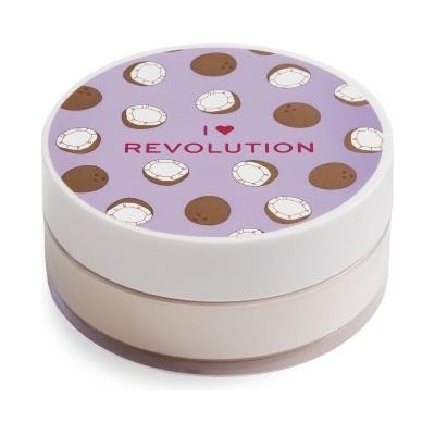 make-up Revolution London I Heart Revolution Loose Baking Powder jemný pudr pro zmatnění a fixaci make-up Coconut 22 g