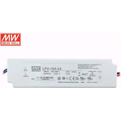 MEAN WELL LPV-100-24 Napájecí zdroj: spínaný; LED; 100W; 24VDC; 4,2A; 90÷264VAC; IP67