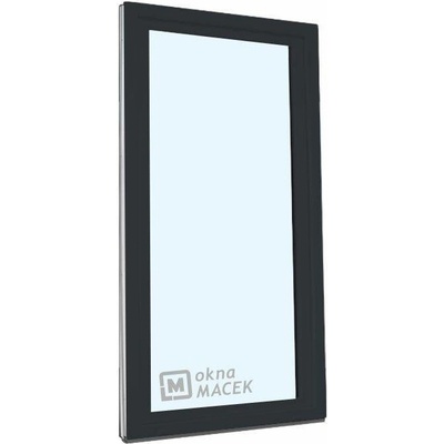 Knipping balkonové dveře 90 x 210 cm OS s jednostrannou klikou madýlkem a PVC rámem pravé antracit/bílá