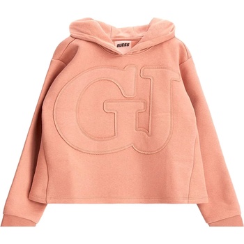 GUESS Спортен суичър без цип за момиче в розово с лого Guess