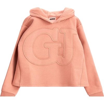 GUESS Спортен суичър без цип за момиче в розово с лого Guess