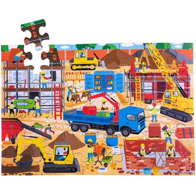 Bigjigs Toys Podlahové Staveniště 48 dílků