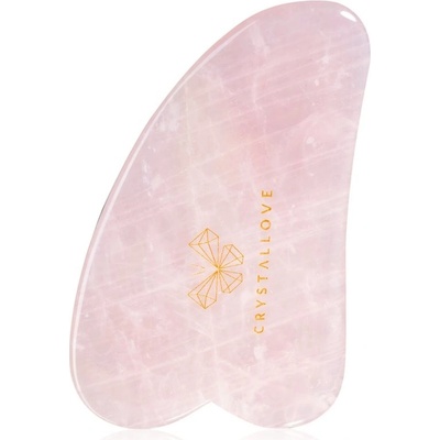 Crystallove Rose Quartz Gua Sha masážna pomôcka 1 ks