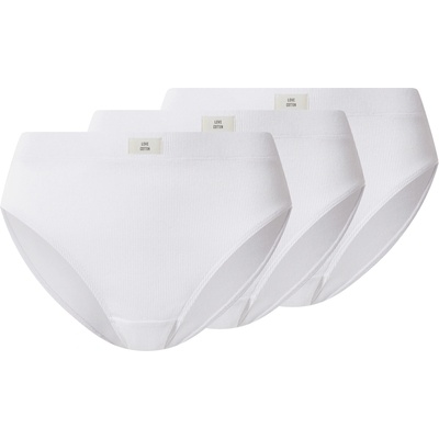 esmara Dámské vroubkované kalhotky s BIO bavlnou 3 kusy bílá – Zboží Dáma