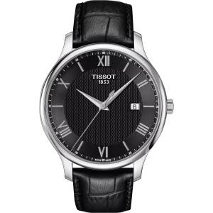 Tissot Мъжки часовник Tissot Tradition 063.610. 16.058. 00, Черен (TIS063.610.16.058.00) Часовници