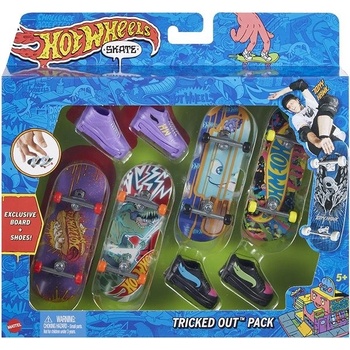 Mattel Hot Wheels Skates Fingerboard 4 ks a boty