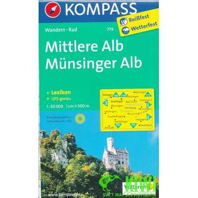 Mittlere Alb,Münsinger Alb 1:50 t. laminovaná