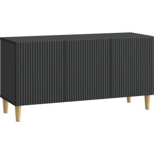 vidaXL ТВ шкаф 99 x 34, 5 x 50 см Черно Инженерна дървесина (894716)