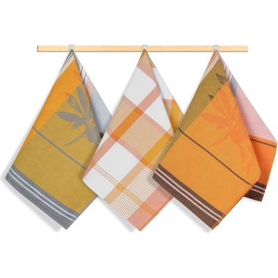 Bellatex Oliva 50 x 70 cm oranžová,Hnědá 3 ks