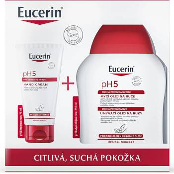 Eucerin pH5 Mycí olej na ruce 250 ml + krém na ruce 75 ml