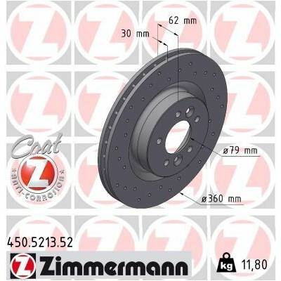 Brzdový kotúč (cena za 1ks) ZIMMERMANN 450.5213.52