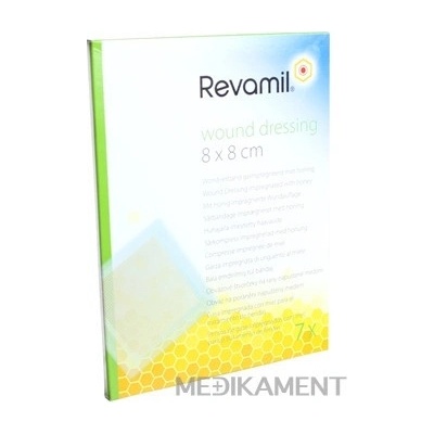 Revamil wound dressing 8x8cm krytie na hojenie rán 7ks