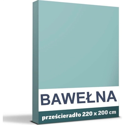 LUX Prostěradlo Tradiční bez gumy BAVLNA 100% tyrkysové 200x220