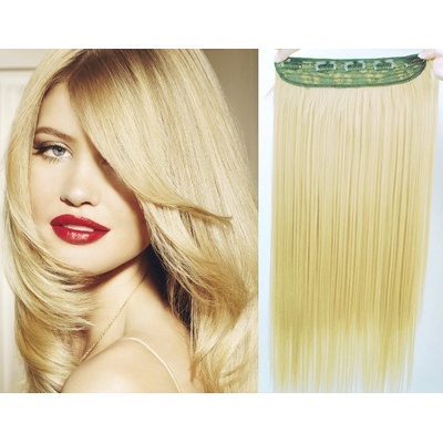 Clip in REMY vlasový pás 43cm rovný najsvetlejšia blond