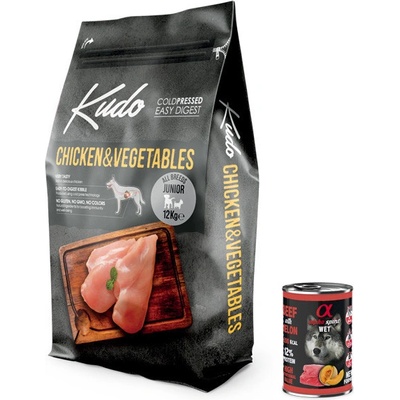 Kudo Dog LG Junior All Size Chicken & Vegetables 12 kg