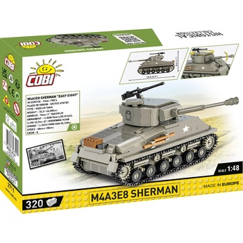 Cobi 2711 World War II Americký tank Sherman M4A3E8