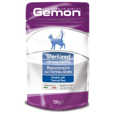 Gemon Sterlised Cat Tuna and Dory пауч за кастрирани котки - 0.1кг