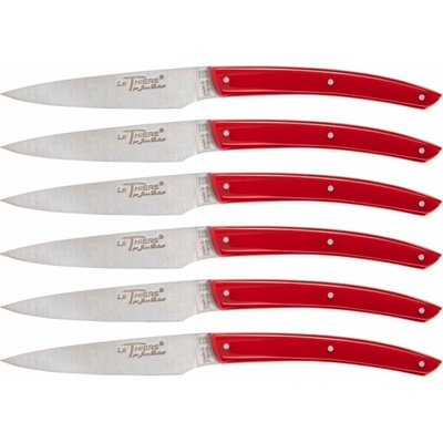 Laguiole Jean Dubost Knife Set 6 ks Acrylic Red