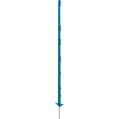 Mobilná plastová tyčka na elektrický ohradník, dĺžka 156 cm, 11 očiek, modrý