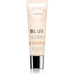 Lumene Blur 16h Longwear дълготраен фон дьо тен SPF 15 цвят 0 Light Ivory (Cool) 30ml