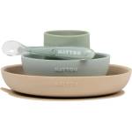 Nattou Силиконов комплект за хранене Nattou - 4 части, Green/Multi (876827)