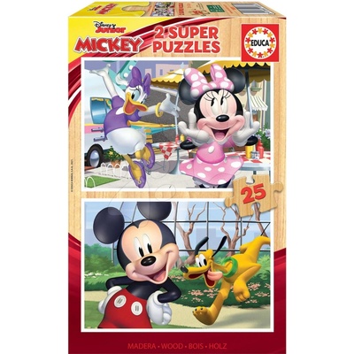 Educa Dřevěné Mickey&Friends 2 x 25 dílů