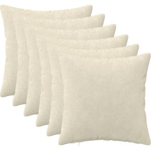 vidaXL Калъфка за възглавница 6 pcs HEERLEN Кремаво 45 x 45 cm (910475)