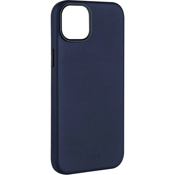 FIXED MagLeather калъф от естествена кожа с поддръжка на MagSafe за iPhone 15 Plus, син FIXLM-1201-BL (FIXLM-1201-BL)