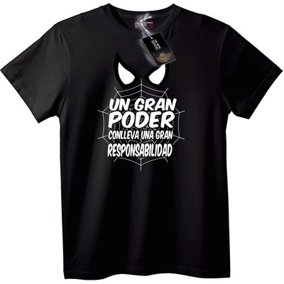 NOONEBRAND Тениска Spider-Man Сила & Отговорност - 3XL, White