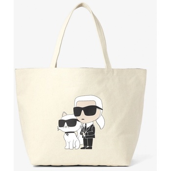 Karl Lagerfeld Krémový dámský shopper Ikonik 2.0 Canv Shopper