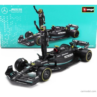 Bburago Mercedes gp F1 W14 Team Mercedes amg Petronas Formula One N 44 Season 2023 Lewis Hamilton Matt Black 1:24
