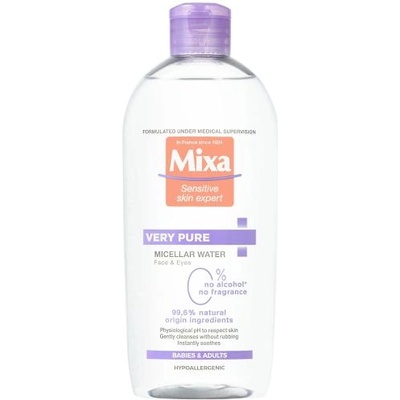 Mixa Micellar Water Very Pure 400 ml мицеларна вода за чувствителна кожа за жени