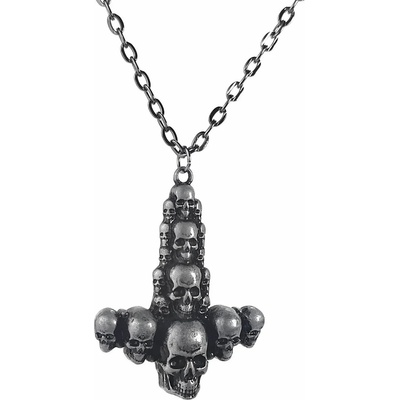 Leather & steel fashion Колие с висулка skull sword pendant - lsf4 87