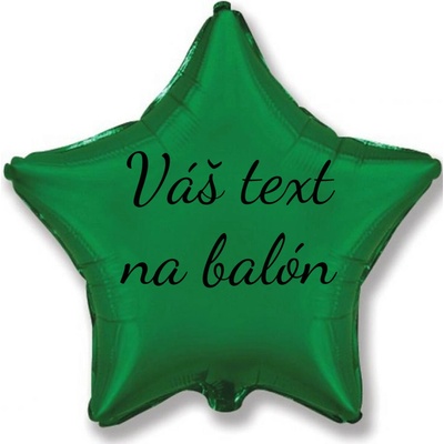 Personal Godan Fóliový balón s textem Zelená hvězda 45 cm