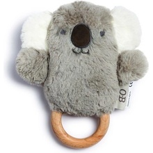 O.B Designs Bunny Soft Rattle Toy plyšová hračka s chrastítkem Grey