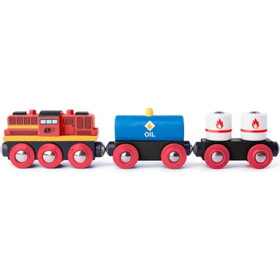Woody Diesel lokomotiva s nákladním vlakem