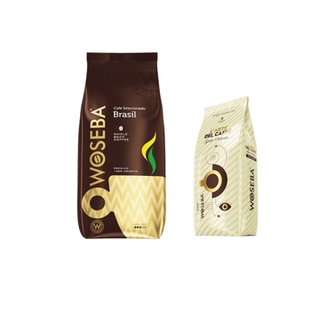 WOSEBA Cafe Brasil кафе на зърна 1 кг + подарък Gusto Delicato мляно кафе