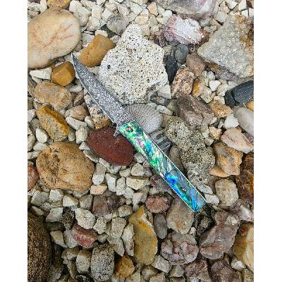 Zavírací ELEG Abalone – damašek VG10 EDC